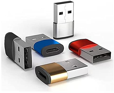 GIMIRO Adaptador USB C hembra a USB macho (5 unidades) tipo C a USB A cable de carga para Phone14 Pro Max Pad Huawei Tablet Samsung Galaxy Note 10 S20 Plus Google Notebook