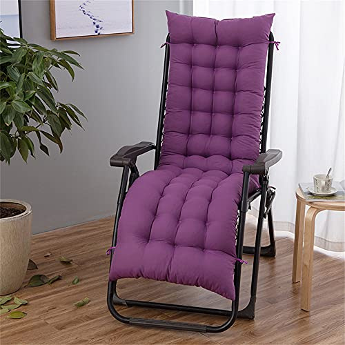Morbuy Cojín para Tumbona de Jardín, Suave y Cómodo Cojín Reclinable Colchoneta Tumbona Exterior Ideal para Tumbonas, Sillas y Hamacas (48x120cm,Morado)