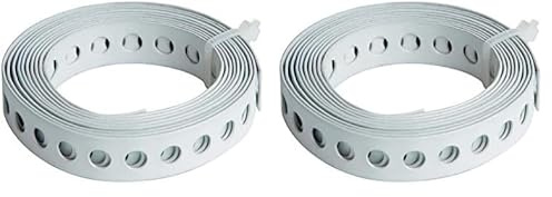 Alberts 334116 Lochband | mit oder ohne Abrollkasette | weiß kunststoffbeschichtet | Breite 12 mm | Länge 1,5 m (Packung mit 2)
