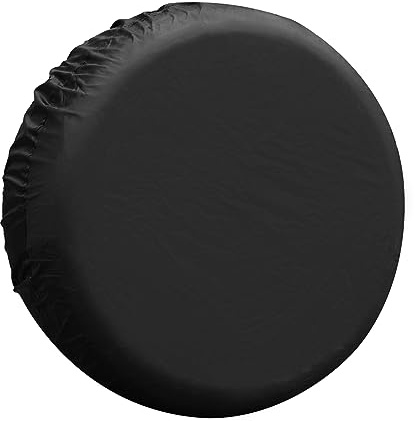 X AUTOHAUX 190T Polyester Reifenabdeckung Schwarz 1 STK Für LKW-Anhänger | Für Jeeps, Wohnmobile, SUV, 14-17 Zoll, Wasserdicht, Sonnenschutz, Staubdicht, Leicht Zu Reinigen, Elastisches Band