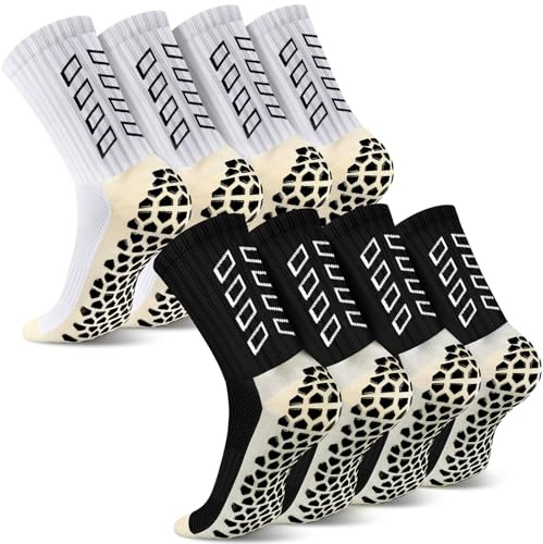 ENONEO Calze Calcio Antiscivolo Uomo 37-45 Calze Antiscivolo Calcio Anti Vesciche Addensare Cotone Calzini Sportivi Donna Traspirante Calzini Grip Calcio per Ciclismo Trekking