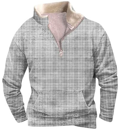 KONG JIMFAN Winterjacke Mit Fell Blaue Jogginghose Blaue Jogginghose Herren Kapuzenpullover Slim Fit Herren Tunika Mit Spitze Weiß Hoodie Mit Dicker Kordel Herren Hoodie Kw Hoodie(Light Gray,3XL)