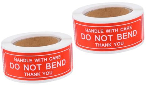 EXCEART 300pcs Fragile Warning Sticker Adhesive Shipping Labels Sticky Tape Do Not Bend Thank You Labels for Safe