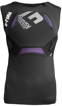 G-Form MX Spike Chest and Back Shirt - Protective Bike Gear for Riding - Protective Compression Shirt for Motocross & Motorcycle Riding - Black, Adult Medium