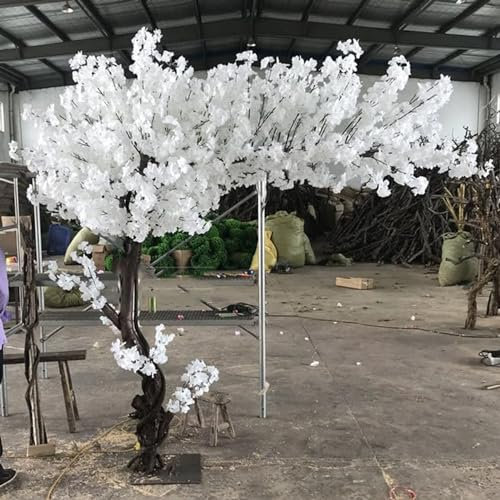 DPLXFPP Atemberaubender Lebensechter Künstlicher Kirschblütenbaum – Weiße Sakura-Blumen, Großer Baum Künstliche Ranken, Blumen Für Hochzeiten, Veranstaltungen,1.5 * 1.5m/4.9x4.9ft