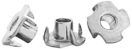 10 Stücke 304 Edelstahl Vier Krallen Mutter Lautsprecher Möbel Mutter T-mutter Blind T-muttern Mit Zinke M4-M12 (Color : 10pcs, Size : M5x8)