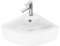Corner Wall Hung Cloakroom Sink Basin, Compact Ceramic Hand Washing Basins, Small Bathroom Sinks Surface Mounted White