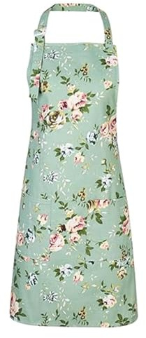 Ceeyoll Grembiule Cucina Donna, Grembiule Floreale Da Cucina E Da Forno Grembiuli Floreali Per Ragazza, Grembiuli Da Cucina Per Uomo E Donna, Adatto Per Cucinare, Cuocere Al Forno, Lavori Domestici