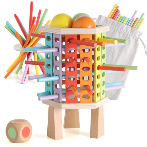 Gallypek Montessori Spielzeug ab 3 Jahre, Pädagogisches Holzspielzeug, Motorikspielzeug für Säuglinge und Kleinkinder, Geburtstagsgeschenke Neujahrsgeschenke Lernspielzeug für Kinder