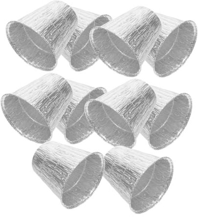 PHENOFICE 10pcs Disposable Aluminum Foil Pans for Outdoor Grill Barbeque Liner Catcher