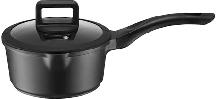 AMBITION Kasserolle mit Deckel Aluguss 18 cm Enzo 1,8 l alle Herdarten Ausgießer antihaft Backofen & Spülmaschine