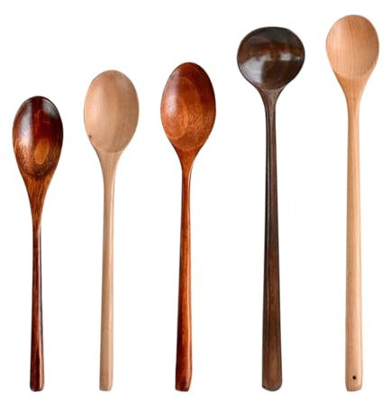 Cuchara Sopera De Madera - Utensilios De Cocina De Madera,Utensilios De Cocina Resistentes Al Calor Para Preparar Salsas, Mezclar Ensaladas, Servir Miel Y Más