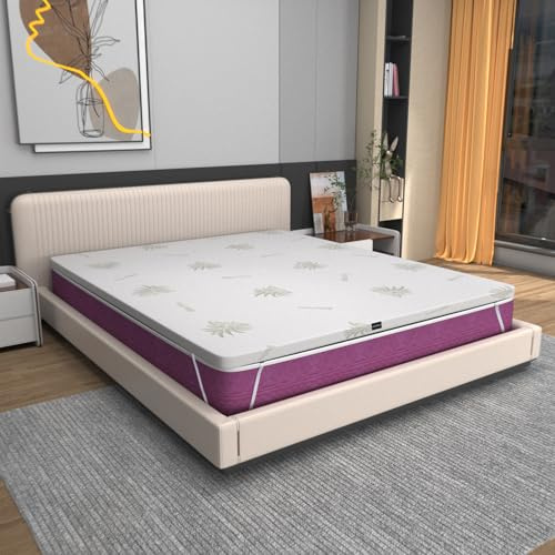 Topper Memory Matrimoniale 160x190 Alto 5 Cm - Rivestimento Sfoderabile. | Topper dotato di Dispositivo Medico - Rivestimento Aloe Vera Traspirante con Elastici per il Fissaggio – 100% Made in Italy