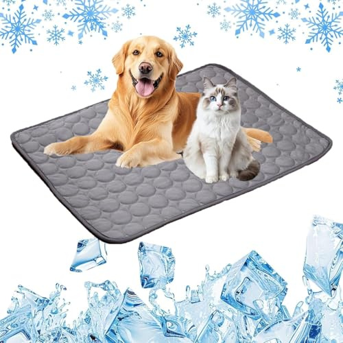 Generisch Selbstkühlende Hundematte ，3-Schicht-System Selbstkühlende Kühlende Liegematte Für Hunde & Katzen, Kühlpad Für Haustiere(Dark Gray,XS(40 * 30cm))
