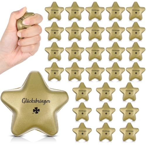 Otuuz Danke Geschenk, Glücksbringer, Dunkelgold, 20 Stück | Antistressbälle Set, Klein Stressabbau Bälle, Danke für Alles Geschenk, Mitarbeiter Erwachsene Büro, Mitgebsel Gastgeschenke