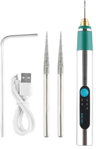 Penna Incisore per Tutti i Materiali | Strumento Elettrico per Incisione e Scultura,Utensile con 3 Velocità Regolabili,per Artisti Fai da Te Lavorazione Legno Vetro Pietra Metallo Cuoio
