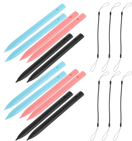 WATIIFUFU 9 Pezzi Set da 12 Punte di Ricambio per Penna Stilo Touchscreen con Cordino, Accessori per Tavoletta Grafica Lcd, Compatibile con Tablet e Schermi Capacitivi, per Disegno Digitale