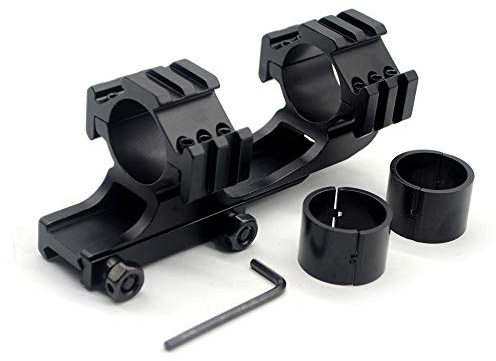 Trirock Freischwinger Dual Ring Scope Boden Halterung für 25,4 mm/30 mm Zielfernrohr Quick Release mit 3 Seite Picatinny/Weaver Schiene