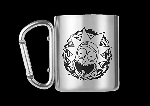 GB Eye Limited Eye Unisex Rick and Morty Karabiner-Camping-Becher, Silber, 227 ml, UTTA5373_1