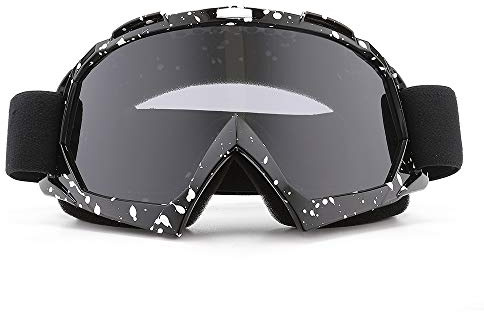 SPOSUNE Motorradbrille Crossbrille MTB Brille Motorradbrillen | Moped Brille,MX-Fahrbrille, ATV Dirt Bike Off Road Racing,Double Lens Anti Fog UV400 Verstellbarer Riemen