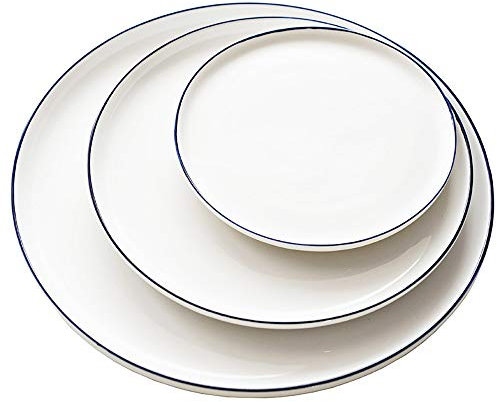Blu Piatto da Tavola In Ceramica Piatto Western in Ceramica con Bistecca Rotonda