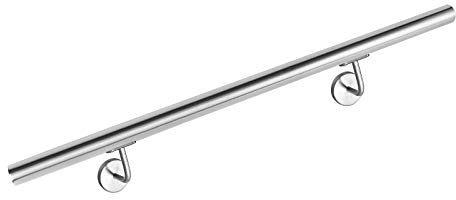 UISEBRT Corrimano in acciaio inox, 80 cm, per interni ed esterni, scale, balcone (80 cm)