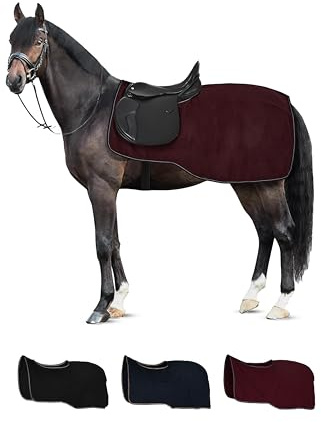 Horze Kiel Fleece Ausreitdecke, Rot, 125