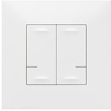 Comando Doble de iluminacion inalambrico Legrand 741812 serie Valena Next with Netatmo color Blanco
