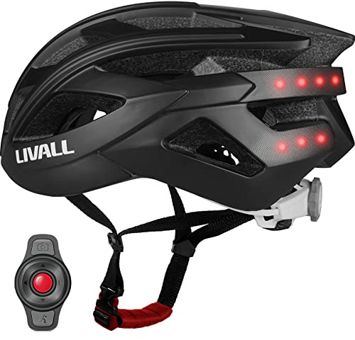 LIVALL Smart Fahrradhelm mit LED Rücklicht und Blinker, Bluetooth Fahrradhelm mit Mikrofon und Lautsprecher, SOS-Warnung, Drahtloser Fernbedienung, Erwachsene Herren und Damen