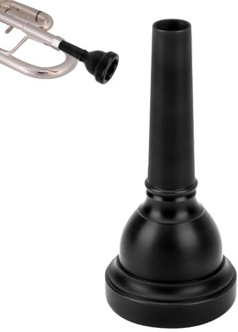 Alto Trombone Mouthpiece, ABS Plastic MT‑22 Small Shank Trombone Mouth Piece Baritone Trumpet Instrument Accessories for Professional Players and Beginners, Black(Black)