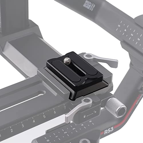 FOTGA Obere Schnellwechselplatte, Quick Release Platte Grundplatte für DJI Ronin RS2 RSC2 RS 3 RS3 Pro RS 4 RS4 Pro Gimbal Stabilisator, Kompatibel mit Arca-Swiss Kamera Stativkopf (Standard-Version)