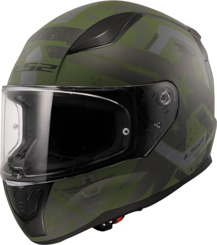 LS2, Integraler Motorradhelm RAPID II THUNDERBIRDS Military Green, XL