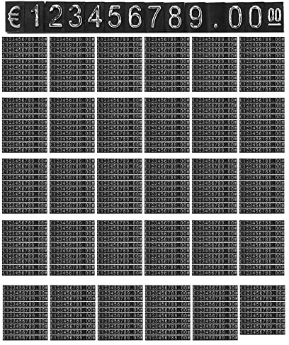 Oikabio 300 Sets Kunststoffwürfel, Preisschilder, verstellbarer Zahlenständer, Rahmen, Etikett