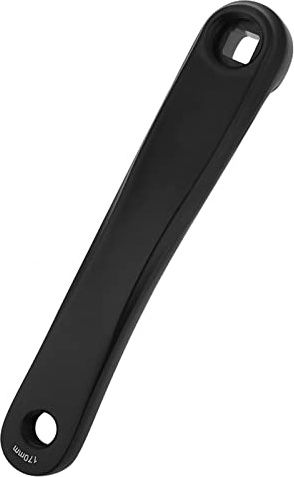 XHIKOWAT Fahrrad-Kurbelarme, Aluminium, Linker Einzelketten-Kurbelarm, Ersatz-Set, Kurbel-Reparaturteile, 170 Mm, Schwarz, Silber