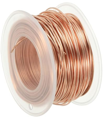 PATIKIL 1,02 mm x 27,4 m Bonsai-Trainingsdraht, Blumendraht Stiele 99,9% reines Kupferdraht, Kupfer, 1 Stück