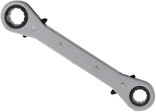 QXSJEDYCH Handwerkzeuge Kombi-Rollgabelschlüssel Gartenschlüssel Stahl-Winkelschlüssel Metrischer Flachratschen-Ringschlüssel Langlebige Reparaturwerkzeuge – Silber, 16–18 mm(Color:Silver)