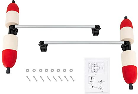 KAZHUN Stabilizzatore per Kayak, 2 Pezzi Kit di stabilizzatori Portatili per Canoa Marina in PVC per Canoa per Kayak per Barche Marine