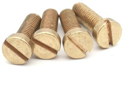100 Stück Messing Schlitz Zylinderschraube Messing M2 M2.5 M3 M4 M5 M6 M8(M3x20 (50pcs))