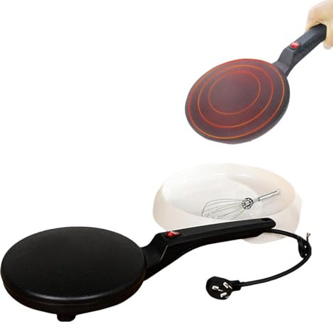Crepa instantánea - Máquina de panqueques eléctrica, Crepera portátil | Crepera calentada, Crepera con revestimiento antiadherente portátil para desayuno casero