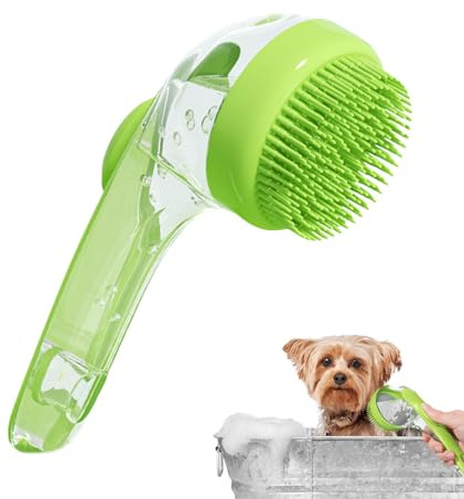 Vgvgaj 2 Stück Hundeshampoo Bürste Handwaschbürste Hunde Waschbürste Für Dusche Katzen Badebürste Waschbürste Mit Seifenspender Für Langhaarkatzen Badewannenreinigung