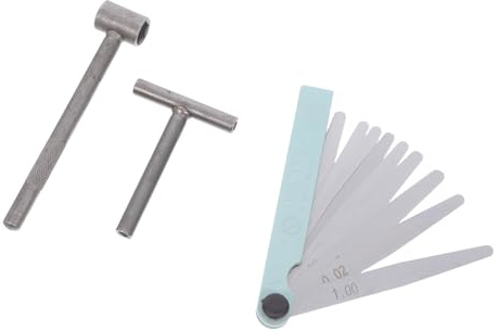 Gogogmee Strumenti per Regolazione Valvole con Chiave Spessimetro Compatibile Precisa Gioco Valvole Portatile e Resistente in Metallo per Riparazioni Professionali e Te