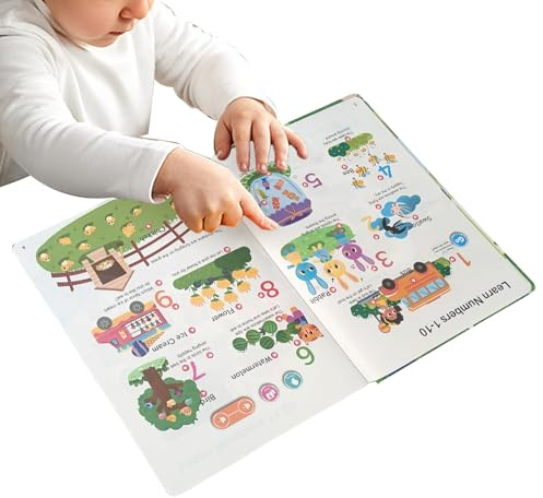 Parole Inglese Libro Sonoro - Libro di Pratica Linguistica,Giocattolo Educativo Interattivo Parlando per Età Prescolare e Bambini Ragazzi Ragazze Esperienze di apprendimento