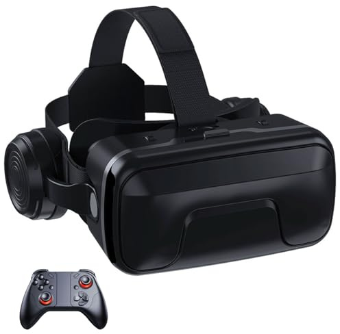 Casque VR, Casque Réalité 3D Virtuelle, Lunettes de Réalité Virtuelle 3D, Casque de Réalité Virtuelle pour Jeux et Films,Casque VR Compatible avec Android & iOS Phone de 4,7 à 7,2 Pouces(C)
