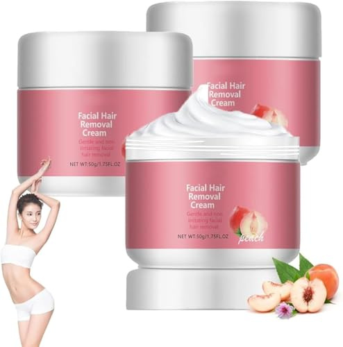 Enthaarungscreme Für Gesicht,Haarentfernung Gesicht Creme, Gesichtshaarentferner Für Frauen, Wirksame Enthaarungscreme, Skin haarentfernung, Sichtbar Glatte Haut, Schmerzfreie (3)