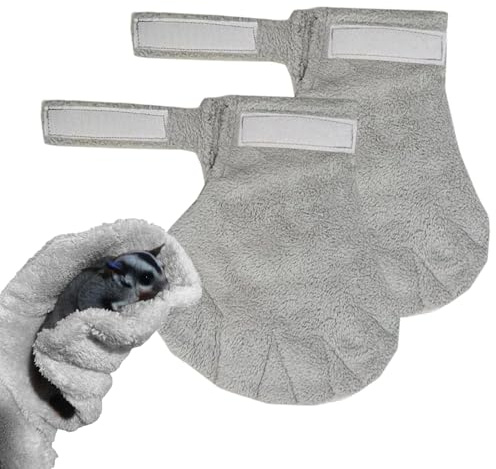 Socker segelhandske bitsäker mjuk handske 2 delar lugnande sovhandske, säker skonsam hantering, perfekt för igelkottar hamstrar ekorrar kanin valp fågel kattunge kycklingar skötsel sovvård