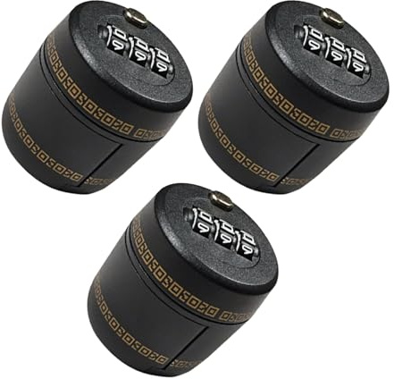 CLISPEED Tappo di Chiusura per Bottiglie di Vino Lucchetto a Combinazione 3 Cifre Tappo Antifurto in Plastica Resistente Protezione per Bar Ristoranti e Viaggi Set da 3 Pezzi