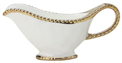 LIXSAZSE Saucière raffinée en porcelaine blanche, idéale pour les fêtes et les réceptions. Service de table en saucière.