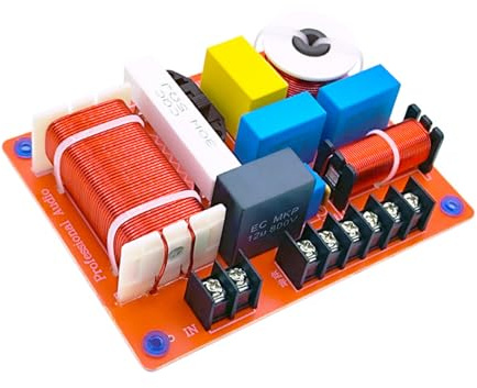kmgfsd Linkwitz 4th Order 3-Wege Frequenzweiche mit professionellem Klang, 500 W Leistung, einfache Installation für klare, hochpräzise Klangfrequenzweiche