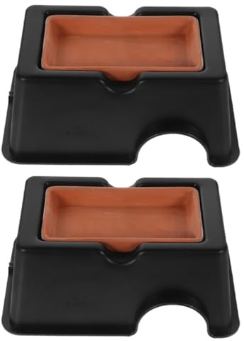 BESTYASH 2 Piezas de Cuevas para Reptiles Diseño Detallado y Seguro, Material Abs y Cerámica, Adecuado para Hábitat de Reptiles y Tanques de Geckos Leopardo
