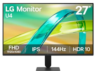 LG Moniteur 27U411B-B.AEU | Série U4 (2026) | 27 Pouces | Dalle IPS 16:9 | FHD 1920 x 1080 | 144Hz | 5ms (GtG) | HDR 10 | sRGB 99%